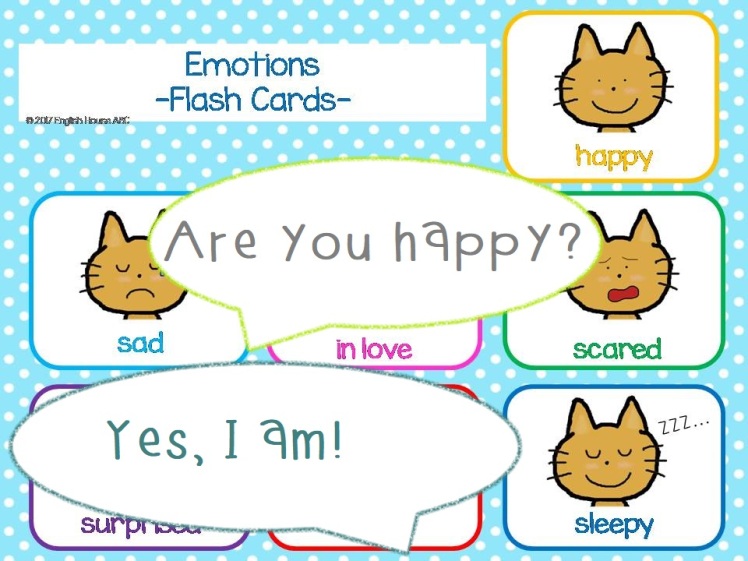 Emotions Set - Flash Cards & Exercises, young learners, kids, english, esl
